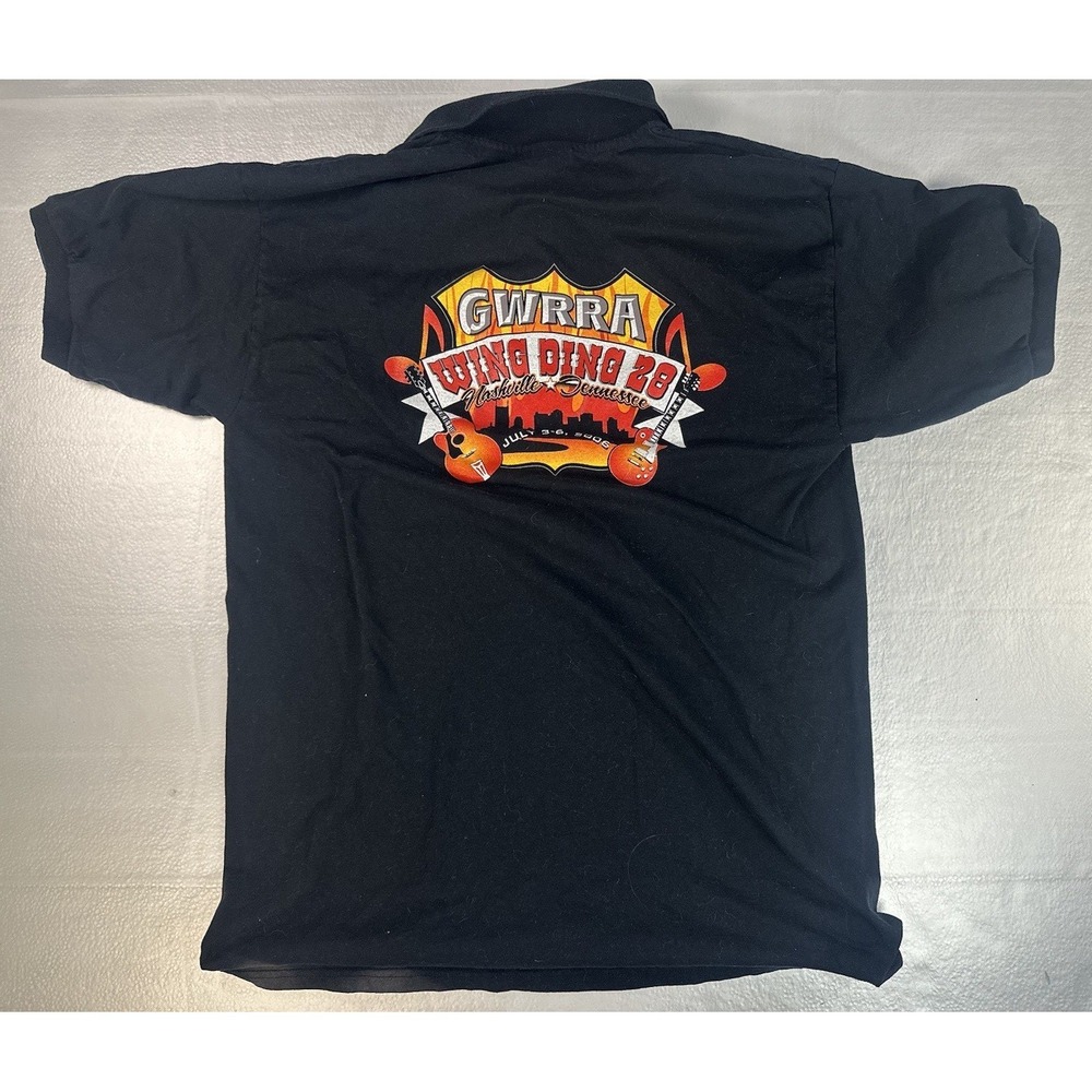 VTG 2006 GWRRA Shirt Mens Large Black Wing Ding 28 00s Nashville Tennessee Event